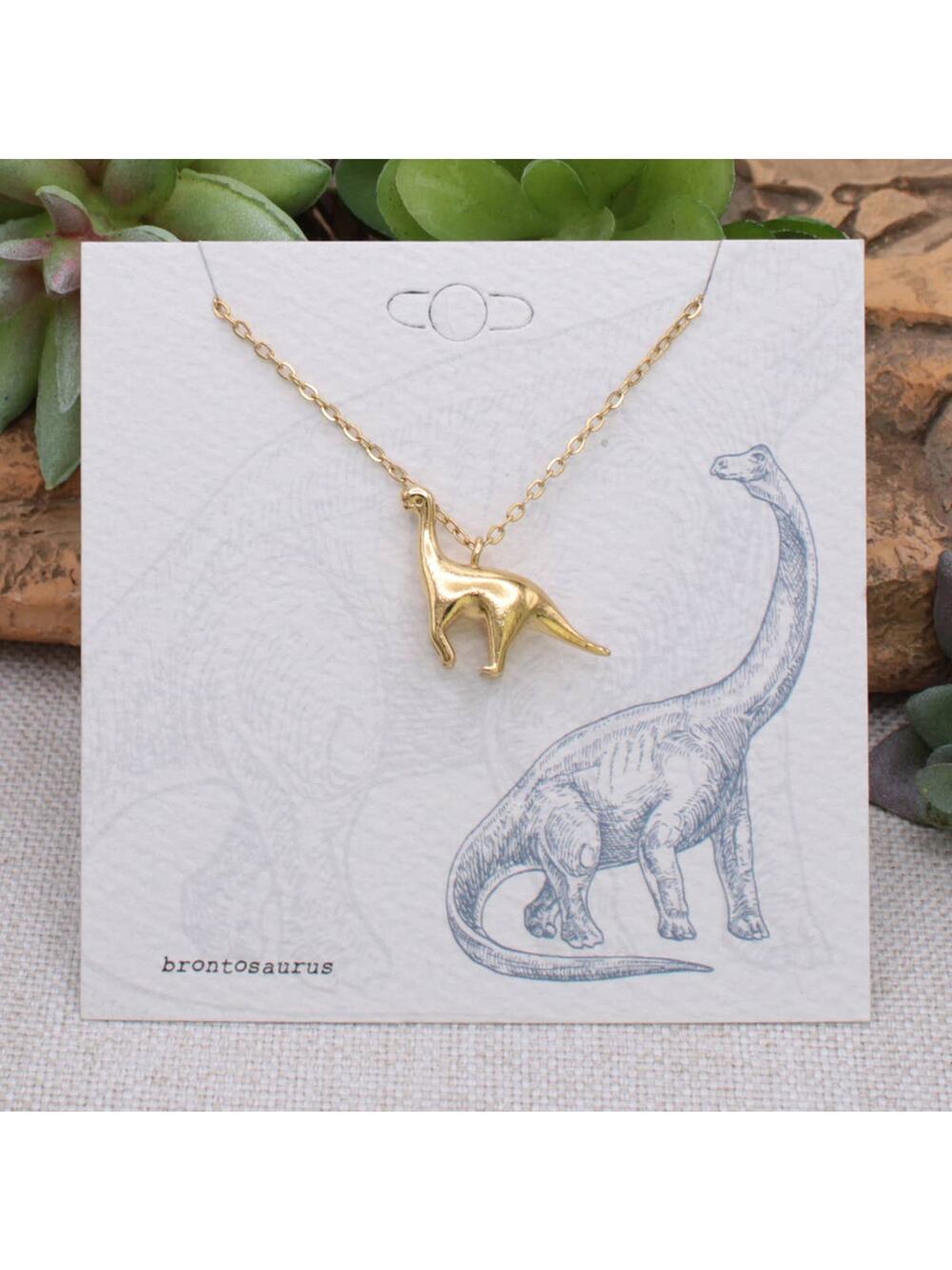 ZAD - Prehistoric Times Gold Brontosaurus Necklace